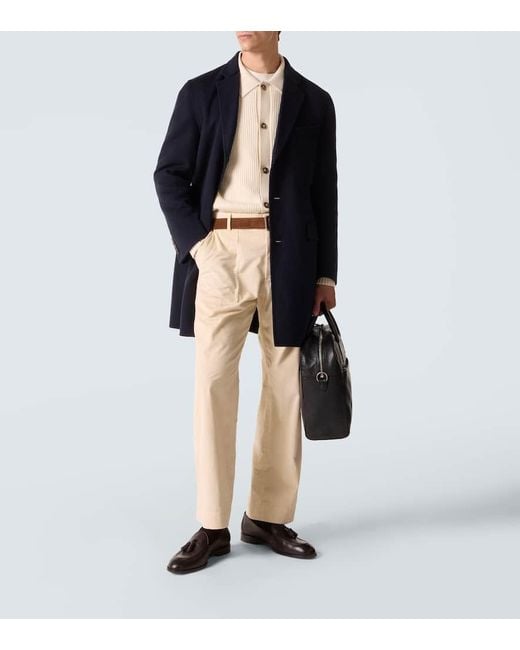 Brioni Gerade Hose Aus Cord in Natural für Herren
