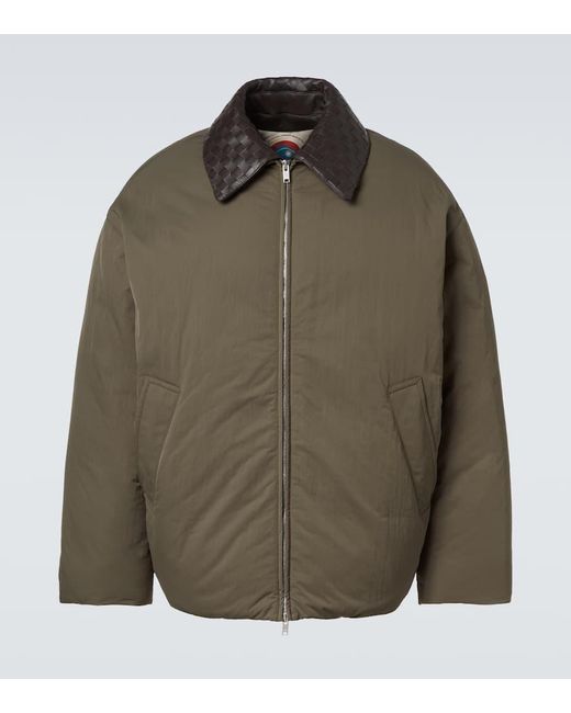 Bottega Veneta Green Intrecciato Down Jacket for men