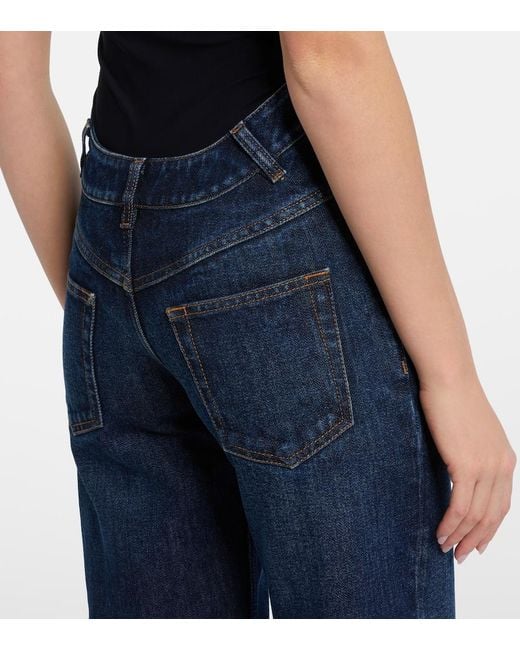 Jean Paul Gaultier Blue Curved Bootcut Jeans