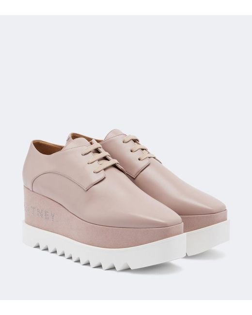 Stella McCartney Pink Elyse Embellished Platform Sneakers