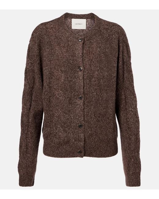 Lisa Yang Brown Gwyneth Cashmere And Silk Cardigan