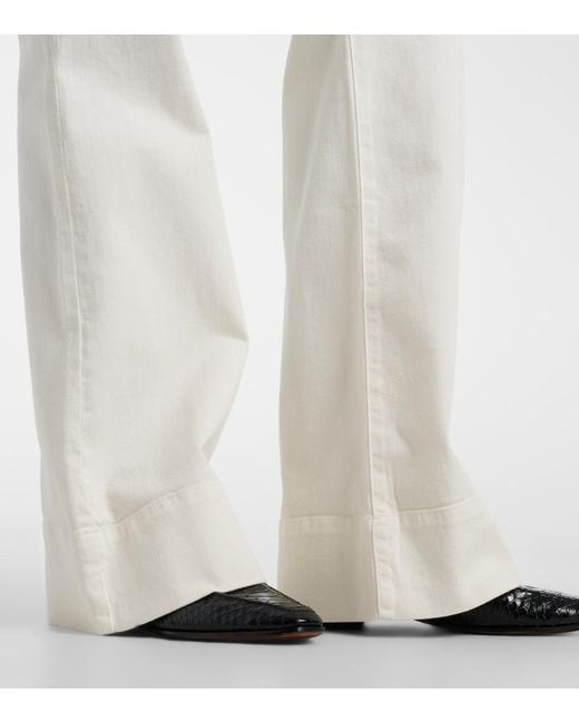 AG Jeans White Vicky Flared Jeans