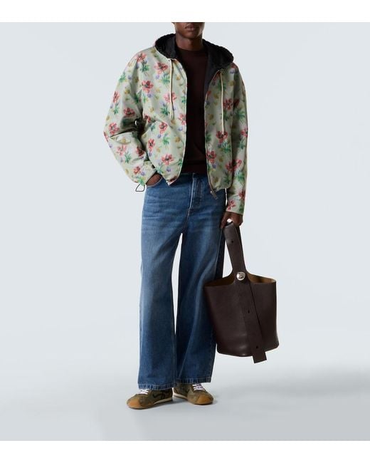 Loewe Green Floral Reversible Jacket for men