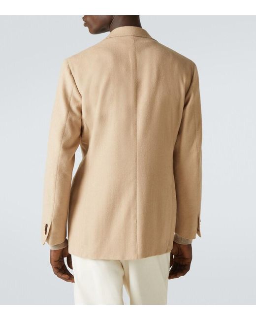Saman Amel Natural Camel Hair Suit Jacket for men