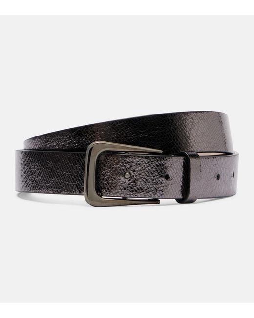 Brunello Cucinelli Black Leather Belt