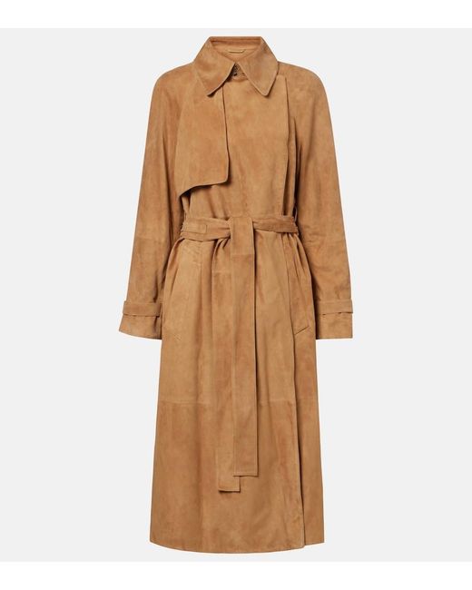 Proenza Schouler Brown Ramona Suede Trench Coat