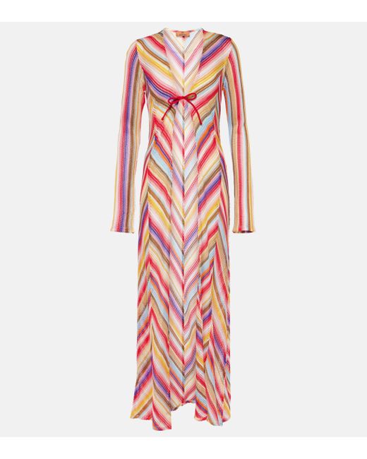 Missoni Red Zig Zag Beach Cover Up
