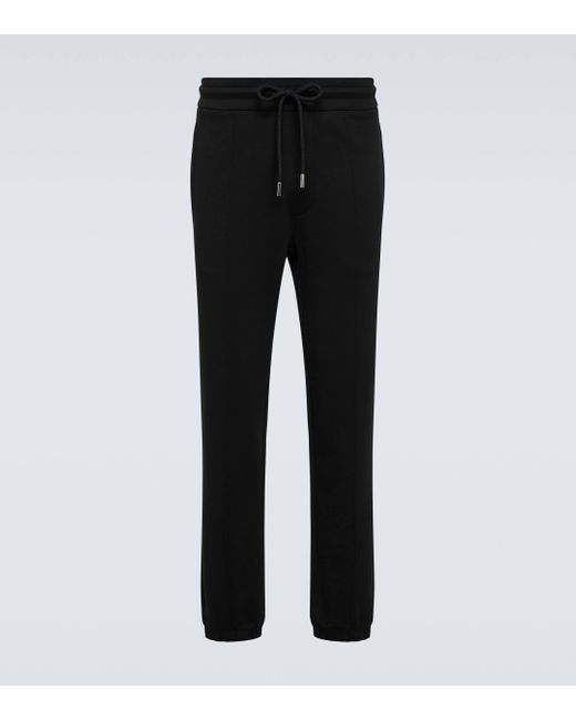 Moncler Black Cotton Fleece Sweatpants for men