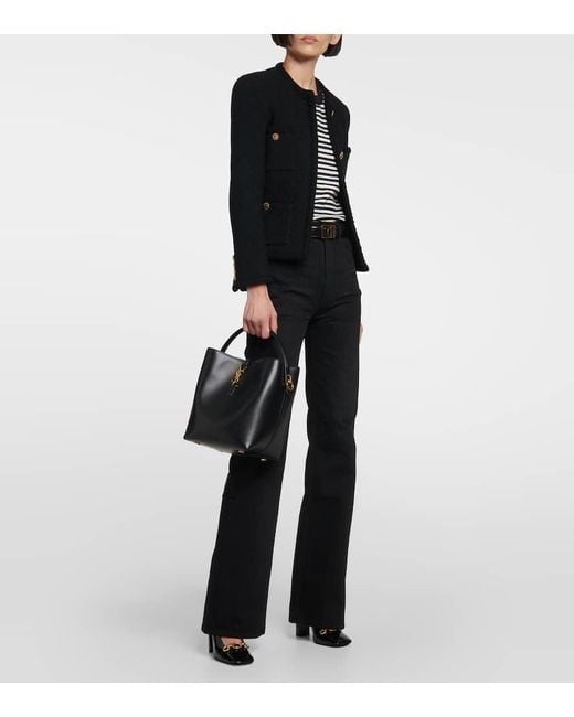 Sac Seau Le 37 En Cuir Saint Laurent en coloris Black