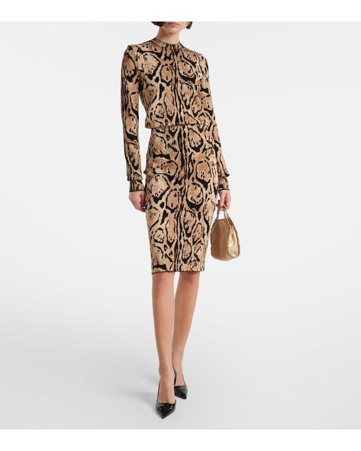 Stella McCartney Multicolor Jacquard Pencil Skirt