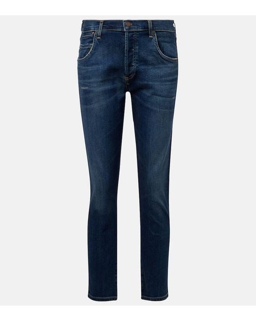 Citizens of Humanity Blue Emerson Mid-Rise Slim Jeans