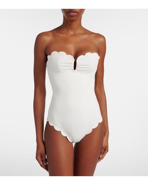 Marysia Swim White Lisbon Maillot Swimsuit