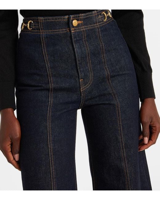 Ulla Johnson Blue Delphine Wide-Leg Jeans