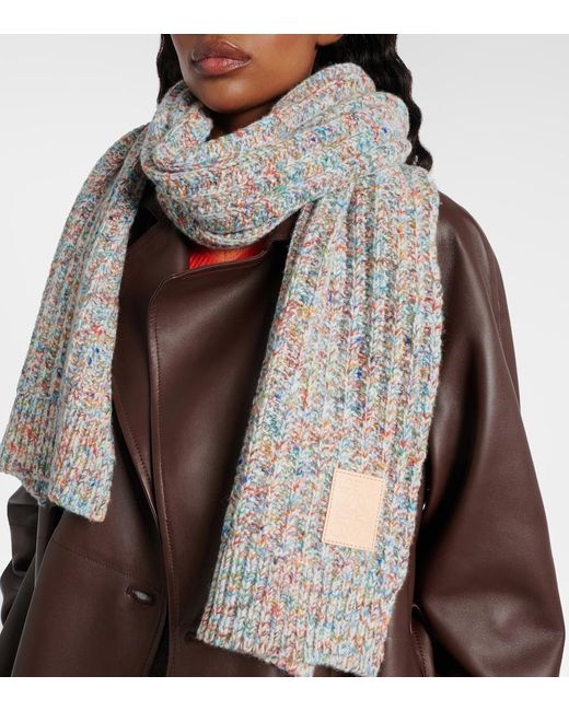 Loewe Multicolor Wool And Cashmere-Blend Scarf