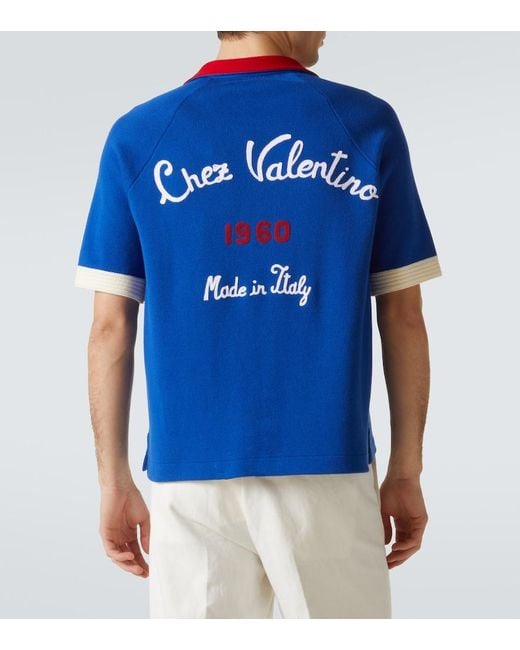 Valentino Blue Striped Cotton Shirt for men