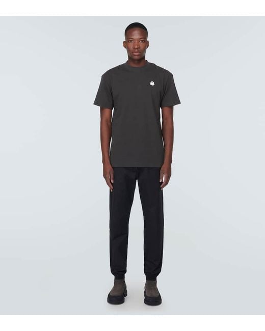 X Palm Angels - T-shirt in jersey di cotone di Moncler Genius in Black da Uomo