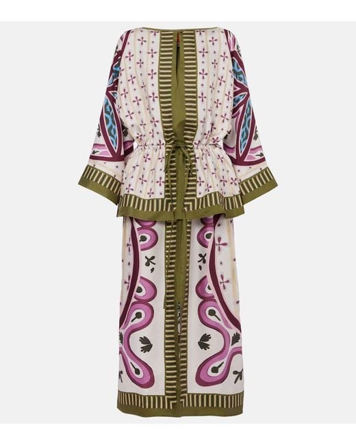 LaDoubleJ Multicolor Apericena Printed Silk Dress