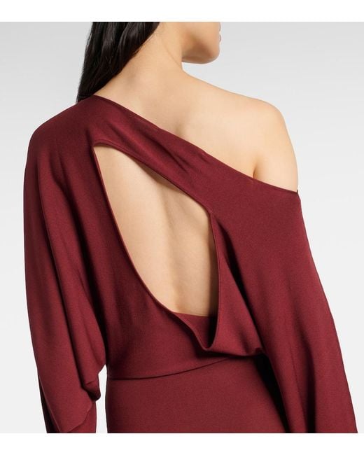 AYA MUSE Red One-Shoulder Maxi Dress