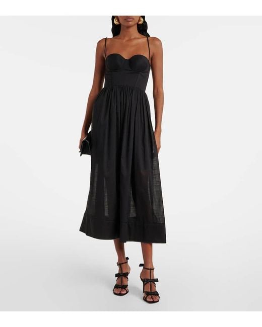 Abito A Corsetto Rhiannon Con Stampa Floreale di Zimmermann in Black
