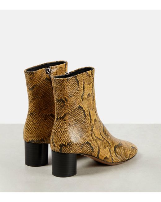 Isabel Marant Natural Laeden Leather Ankle Boots