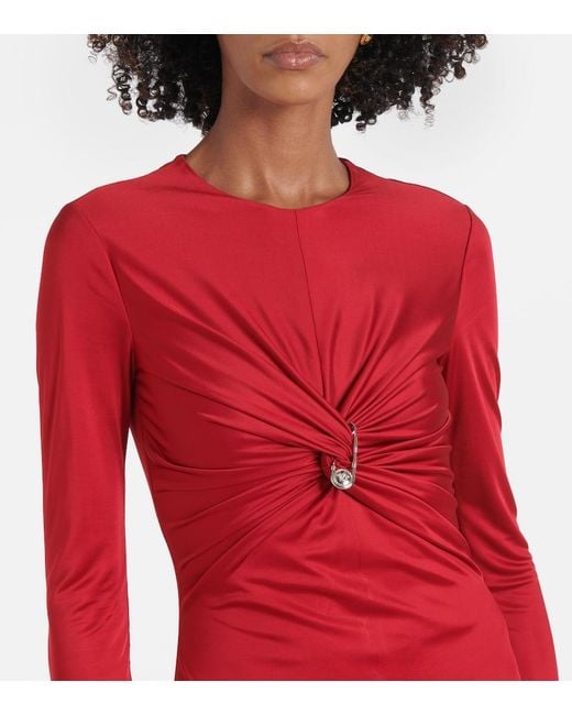 Robe «Pin de sécurité» Versace en coloris Red
