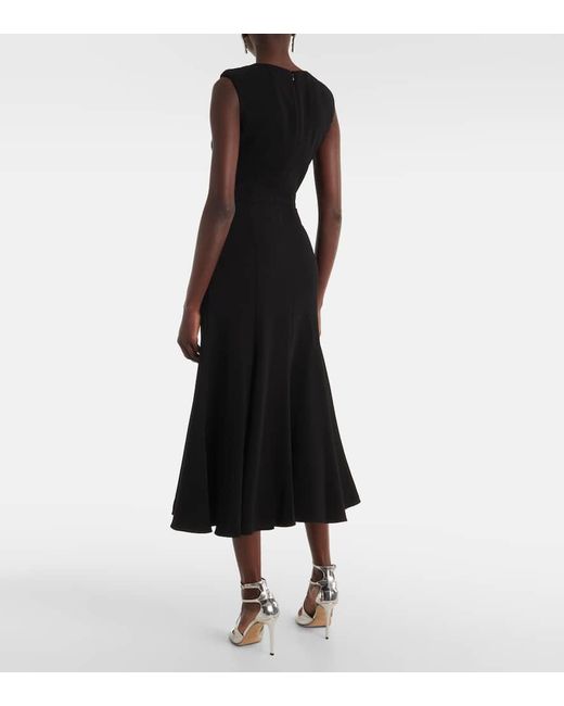 Roland Mouret Black Midikleid Aus Cady
