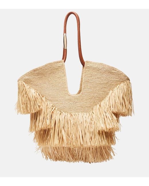 Zimmermann Natural Tote Bag Goldentime Medium Aus Raffiabast