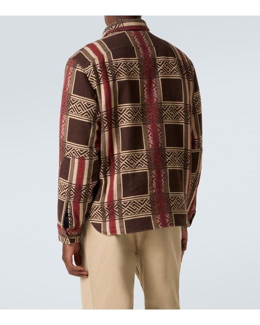 RRL Multicolor Cotton Jacquard Overshirt for men
