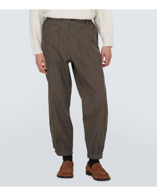 Pantalones anchos Carrol de lana y lino Visvim de hombre de color Gray