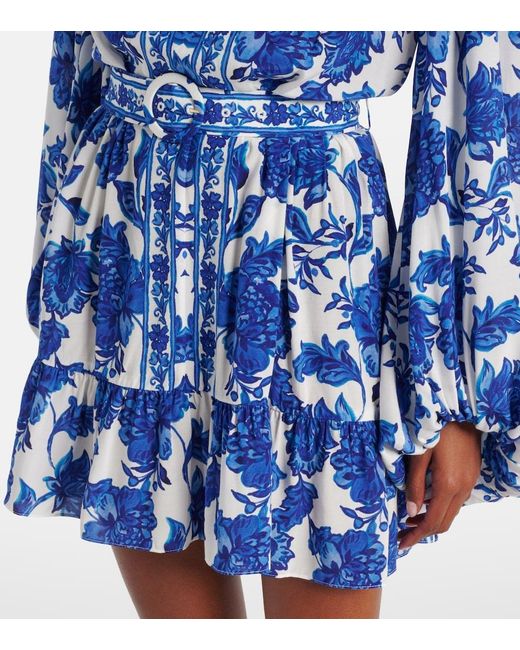 Alexandra Miro Blue Poppy Floral Beach Dress
