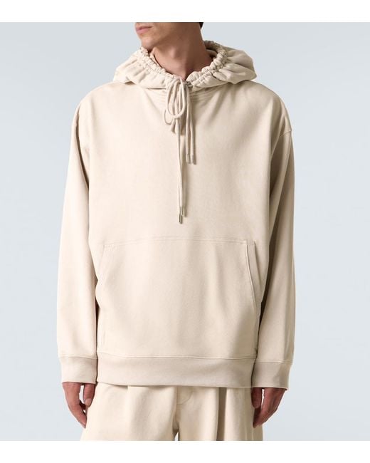 Dries Van Noten Natural Cotton Jersey Hoodie for men