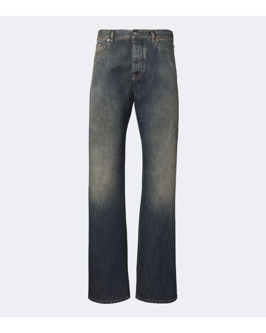 Fendi Gray Faded Straight Jeans for men