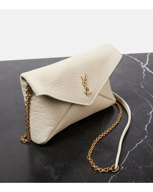 Clutch Small di Saint Laurent in White