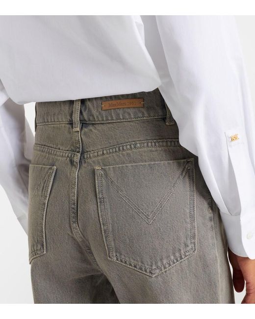 Max Mara Gray Colibri High-Rise Flared Jeans