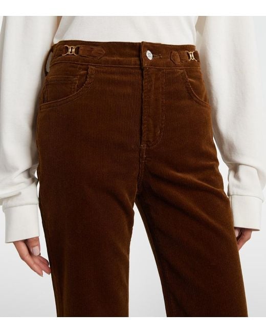 Citizens of Humanity Brown Kimberly Cotton Corduroy Flared Pants