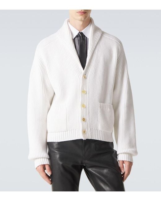 Tom Ford White Cashmere And Cotton Cardigan for men