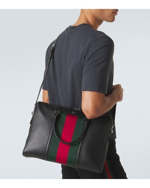 Gucci Black Leather Briefcase for men