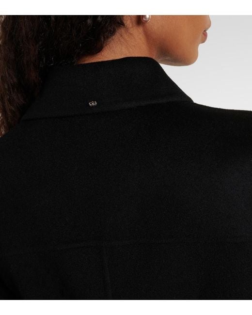 Sportmax Black Olio Virgin Wool Coat