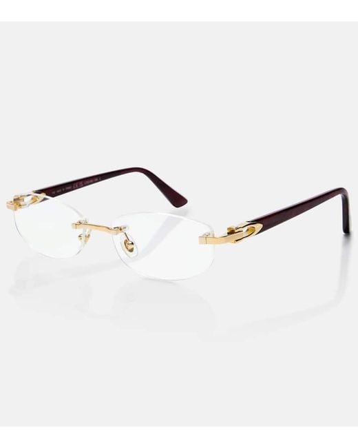 Gafas Ovaladas Signature C Cartier de color Metallic