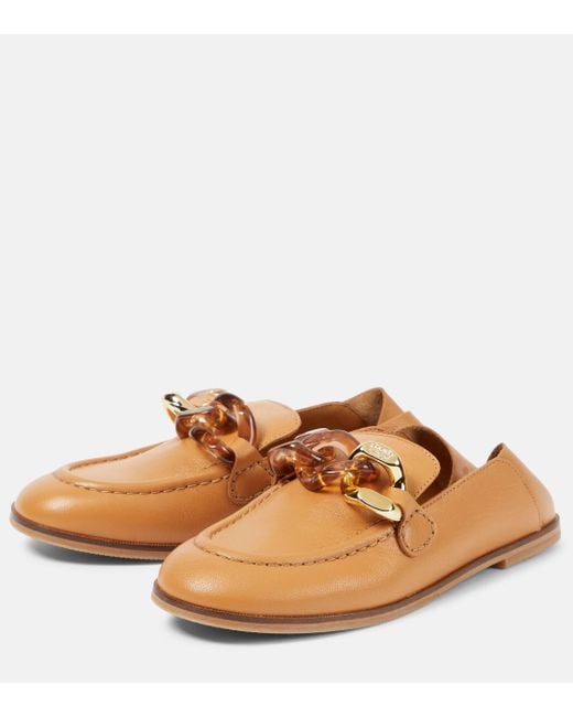 See By Chloé Brown Leather Loafers