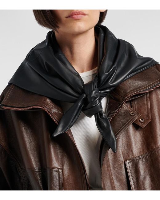 Magda Butrym Black Leather Scarf