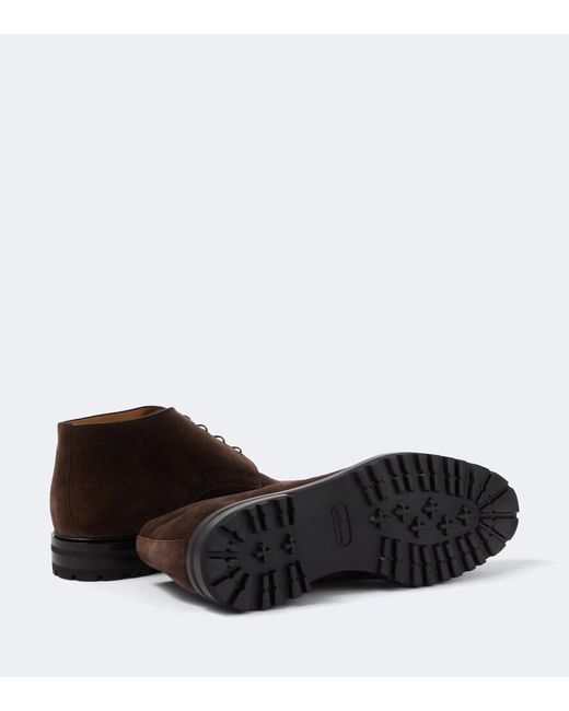Kiton Brown Suede Desert Boots for men