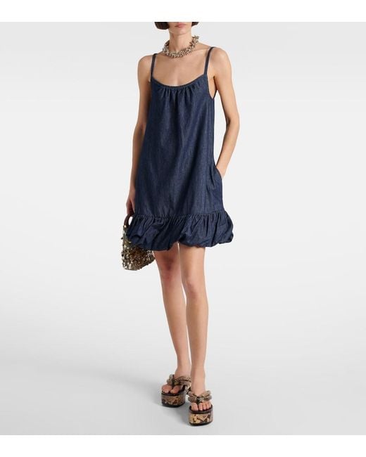 Dries Van Noten Blue Denim Minidress