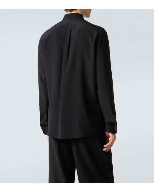 Dolce & Gabbana Black Silk Crepe De Chine Shirt for men
