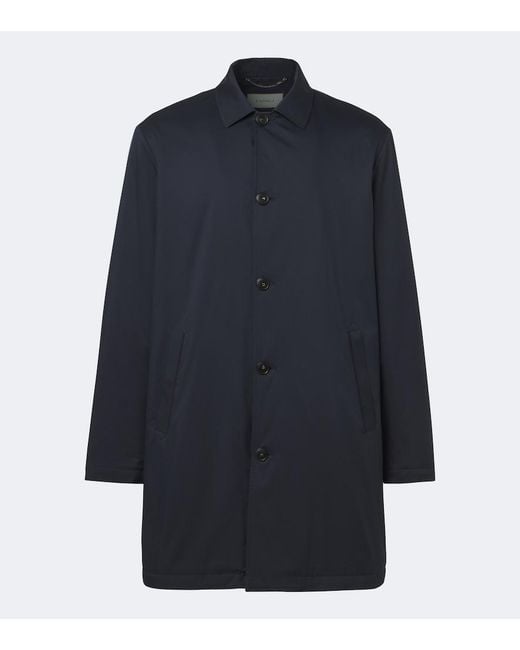 Canali Blue Technical Coat for men