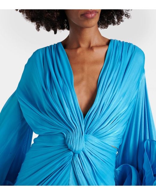 Robe longue Dulcie Costarellos en coloris Blue