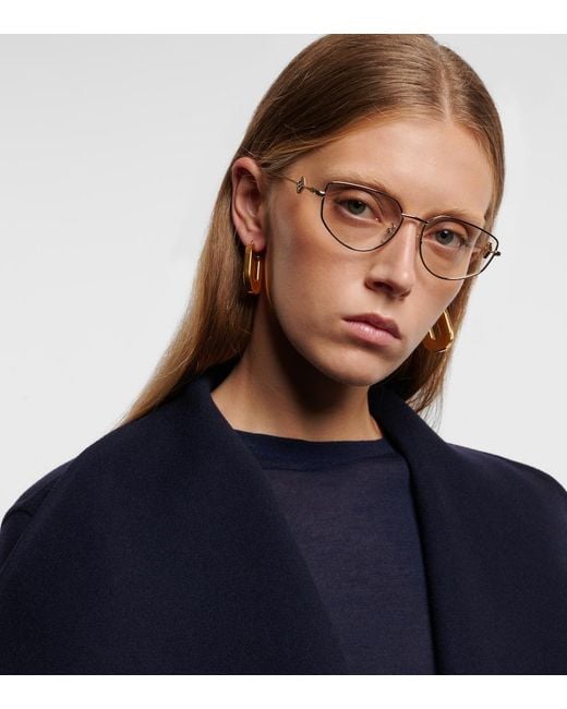 Fendi Natural Ff Diamonds Cat-Eye Glasses