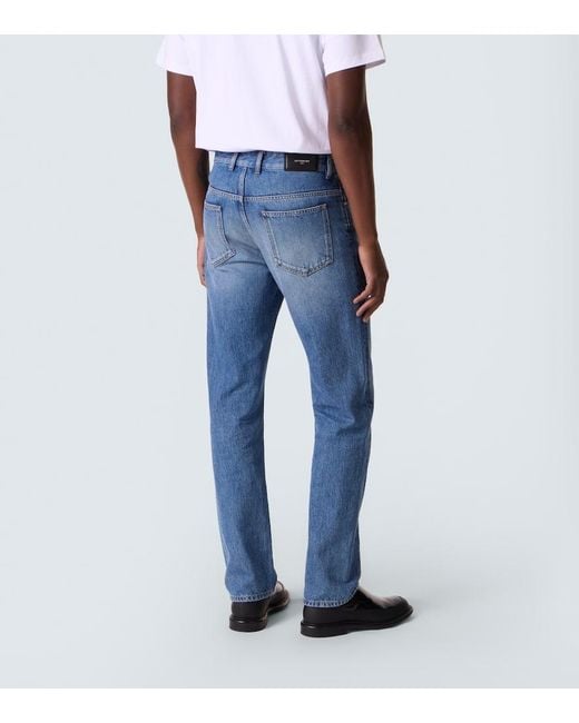Givenchy Blue Couture Seam Straight Jeans for men