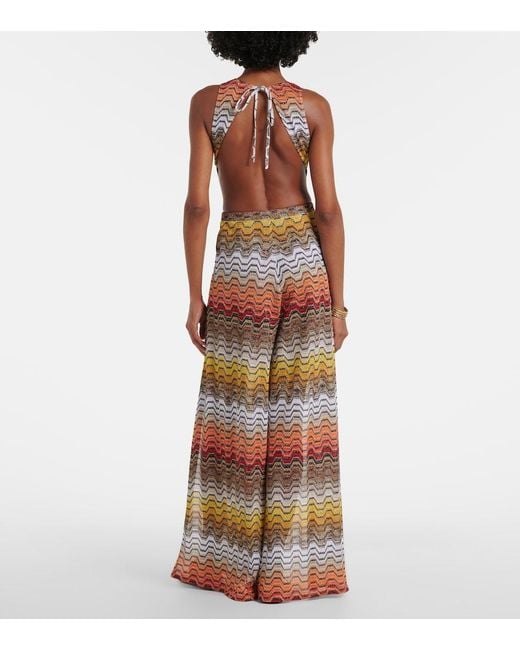 Missoni White Wave Lame Jumpsuit