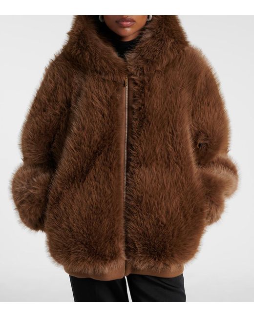 Elie Saab Brown Hooded Jacket